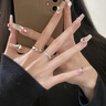 MZMZ鉑金戒指男PT950白金鉆戒情侶結訂婚對戒情人節(jié)七夕禮物送女友 當/次日達-輕奢共度愛河情侶對戒 曬單實拍圖