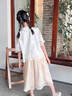 Dudant國際品牌女大童連衣裙夏裝2025新款女孩夏季中式國風(fēng)漢服裙子兒童 粉橘色[漢服+裙子] 120 cm 曬單實拍圖