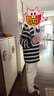 lagogo黑白撞色條紋T恤女拉谷谷2025春新款時(shí)髦休閑寬松長(zhǎng)袖上衣 黑白 S 曬單實(shí)拍圖