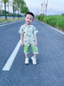 G.duck小黃鴨男童夏季套裝2025新款兒童裝漢服中國風(fēng)短袖男寶寶周歲禮服 熊貓古裝 90 建議1~2歲【 80-90cm】cm 曬單實(shí)拍圖