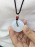 石玥珠寶精品天然白玉髓瑪瑙平安扣吊墜本命年護(hù)身符轉(zhuǎn)運(yùn)珠掛件男女士款 曬單實(shí)拍圖