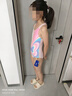 美津濃（MIZUNO）兒童泳衣女孩專業(yè)訓(xùn)練連體三角速干柔軟可愛蝴蝶泳裝AC403粉160 曬單實拍圖