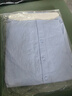 茵曼通勤壓褶泡泡袖全棉襯衫夏季女裝翻領(lǐng)刺繡襯衣上衣 淺藍色  L 曬單實拍圖