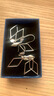 KZD胖東來999純銀足銀老凰銀珍珠耳環(huán)幾何菱形耳墜流蘇耳環(huán)女新長款 純銀光面耳扣加鉆多層菱形老鳳 曬單實拍圖