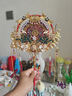 金鳳傾城新娘結(jié)婚禮物團扇diy手工材料包中式秀禾喜扇成品送閨蜜新人高檔 紅扇-材料包-禮盒套裝 曬單實拍圖