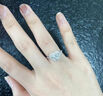 DR鉆戒1克拉心形莫桑石戒指女求婚結(jié)婚訂婚生日情人節(jié)禮物送女友 愛心鉆戒女2克拉活口/閉口 曬單實(shí)拍圖