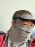 目丸冰絲遮陽(yáng)面罩女夏季防紫外線(xiàn)騎車(chē)護脖子防曬帽口罩一體薄款臉基尼 深灰色-護頸款 曬單實(shí)拍圖