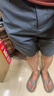 羅蒙（ROMON）五分褲男冰感親膚柔順商務(wù)休閑通勤風(fēng)透氣速干免燙短褲男 灰 XL 曬單實(shí)拍圖