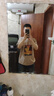 星宿搖（xingsuyao）重磅T恤水洗做舊短袖男夏季套裝搭配牛仔褲網(wǎng)紅酷帥氣兩件套 【兩件套】椰樹水洗卡其+藍 XL 曬單實拍圖