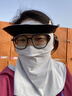 目丸冰絲遮陽(yáng)面罩女夏季防紫外線(xiàn)騎車(chē)護脖子防曬帽口罩一體薄款臉基尼 月光灰-護頸款 曬單實(shí)拍圖