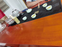 聽悠實木大板大板茶桌茶臺燒水壺一體桌家用客廳茶幾帶泡茶多功能一體 【石盤款】1圍椅+4月牙椅 1.6米【7cm加厚款】+電磁爐禮包 曬單實拍圖