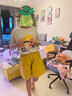 G.DUCKKIDS女童夏裝套裝2025新款洋氣兒童運(yùn)動(dòng)短褲子夏季女孩大童裝女裝外穿 黃色 短袖+短褲 170 cm 曬單實(shí)拍圖