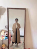 美式穿衣鏡復(fù)古落地鏡全身鏡壁掛試衣鏡貼墻家用鏡子服裝店更衣鏡 歐式胡桃木 40*150cm 曬單實(shí)拍圖