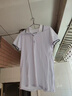 乖夫子小學(xué)生短袖白色T恤班服初高中生翻領(lǐng)POLO衫校服男女童上衣夏薄款 3302【短袖-翻領(lǐng)】黑白杠領(lǐng)-白色 120 （建議體重40-50斤） 曬單實(shí)拍圖