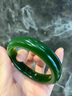 京鑒新疆和田玉菠菜綠碧玉手鐲正圈碧玉手鐲老料旺夫玉鐲子玉石附證書(shū) 碧玉手鐲 內(nèi)徑53 曬單實(shí)拍圖