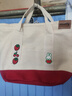 兔年兔子刺繡日系可愛(ài)帆布包寶媽外出手拎包便當包上班族 刺繡白紅拼色手提包 曬單實(shí)拍圖