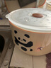 川島屋（KAWASIMAYA）熊貓泡面碗帶蓋帶把手大容量陶瓷飯盒微波爐專用碗正面熊貓帶蓋 曬單實拍圖