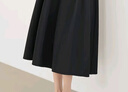對白經(jīng)典A字黑色半身裙女2026夏季新款垂墜感氣質(zhì)百搭顯瘦傘裙子 氣質(zhì)黑 S 曬單實(shí)拍圖