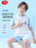 浪莎（LangSha）兒童睡衣男童夏季薄款透氣純棉家居服中學(xué)生插肩袖短袖套裝170 曬單實(shí)拍圖
