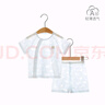 糖晰嬰兒夏季短袖套裝男女童兒童夏裝薄款分體兩件套男女寶寶衣服 綠色 73碼(建議6-9個(gè)月) 曬單實(shí)拍圖