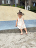 babylove寶寶連衣裙夏季薄款女寶寶高支純棉掛脖裙甜美國風公主吊帶裙夏裝 江南煙雨 90 曬單實拍圖