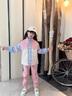 G.DUCKKIDS女童時(shí)髦套裝洋氣秋裝2025新款兒童秋冬大童加絨運(yùn)動(dòng)女孩冬季加厚 粉色兩件套 130 cm 曬單實(shí)拍圖