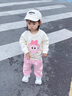 班喜迪女童套裝秋裝2025新款洋氣寶寶衛(wèi)衣嬰兒褲子春秋季兒童衣服兩件套 粉色 90 曬單實拍圖