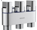 科固（KEGOO）角閥一進三出洗衣機水龍頭4分6分 三角閥三通分水器八字閥K6040 曬單實拍圖