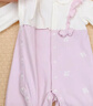 戴維貝拉新生兒春裝爬服嬰幼兒棉連體衣女寶假兩件哈衣 曬單實拍圖