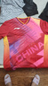 李寧（LI-NING）乒乓球服裝男款女款國(guó)家隊(duì)同款短袖運(yùn)動(dòng)比賽服037-3赤櫻紅L 曬單實(shí)拍圖