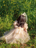 G.DUCKKIDS公主裙女童裙子夏季兒童連衣裙亮片女孩網(wǎng)紗裙生日主持人表演禮服 杏色 120 適合110-120cm年齡6-7歲 曬單實(shí)拍圖