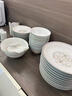 永豐匠景德鎮四大名瓷高檔玲瓏餐具套裝家用喬遷送禮新中式碗碟盤(pán)筷套裝 愛(ài)琴海10人套裝【皮箱包裝】玲瓏瓷 68頭 曬單實(shí)拍圖