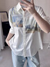 衣品元雪紡印花白襯衫港風(fēng)復(fù)古女2025夏季新款寬松休閑遮肚子上衣設(shè)計感 白色 M (100-110斤) 曬單實拍圖