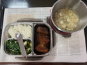 cuitisan酷藝師韓國(guó)原裝進(jìn)口可微波爐食品級(jí)304不銹鋼分隔飯盒抗菌560ml 曬單實(shí)拍圖