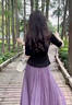 皮爾卡丹（pierre cardin）網(wǎng)紗半身裙女中長(zhǎng)款720度大擺舞蹈裙新疆舞裙廣場(chǎng)舞紅裙子高腰字 煙灰紫 【軟紗】 均碼 80厘米裙長(zhǎng)身高1.56-1.60米 曬單實(shí)拍圖