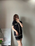 貓人 MIIOW睡衣女夏季純棉 2025新款女士短袖夏款韓系居家居服套裝夏天 3033 夢(mèng)幻黑格子 L 【不起球/不褪色】 曬單實(shí)拍圖
