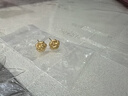 周大福 綻放絲絨玫瑰花黃金耳釘(工費(fèi)320)約2.1g EOF1368 曬單實(shí)拍圖