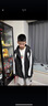 G.DUCKKIDS男童三合一沖鋒衣可拆卸黑色帥氣時髦兒童外套秋冬款上衣男孩秋裝 黑色 160 cm 曬單實拍圖