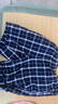 三槍?zhuān)═HREEGUN）純棉短褲男夏季格男士短褲可外穿五分褲 深藍格 3XL 185【推薦175-200斤] 曬單實(shí)拍圖