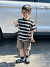 G.DUCKKIDS小黃鴨親子裝一家三四口夏季休閑家庭裝時(shí)尚條紋短袖母女裝父子裝 熊貓條紋短袖 90 建議1~2歲【 80-90cm】cm 曬單實(shí)拍圖