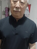 羅蒙（ROMON）精選小立領(lǐng)短袖T恤男夏季薄款抗皺免燙半袖涼感冰絲純色上衣 黑色 4XL 【190-210斤】 曬單實(shí)拍圖