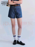 Teenie Weenie【天絲萊賽爾】小熊女裝休閑簡(jiǎn)約夏季高腰短褲牛仔褲 中藍色 M (165) 曬單實(shí)拍圖