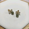 建祿蝴蝶結(jié)和田玉石銀耳釘女士耳墜氣質(zhì)高級感耳環(huán)飾生日禮物老婆媽媽 曬單實拍圖