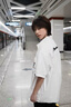 古由卡（GUUKA）matsui潮牌純白色襯衫男士薄外套短袖夏季襯衣寬松情侶裝山本簡(jiǎn)約 白色 M 曬單實(shí)拍圖