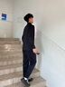 安德瑪（Under Armour）長(zhǎng)袖T恤男士彈力打底衫半拉鏈立領(lǐng)速干健身服跑步運(yùn)動(dòng)上衣 黑色/指洞款/24600603-001 XL 曬單實(shí)拍圖