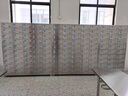 中玖304不銹鋼餐盤(pán)柜食堂碗柜員工餐廳多門(mén)職工餐具柜學(xué)校飯盒儲物柜 50門(mén)餐盤(pán)柜304磁吸/鑰匙可選款 曬單實(shí)拍圖