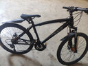 麥希山地車(chē)自行車(chē)減震碟剎變速學(xué)生成人男女單車(chē)越野賽車(chē) 森林狼-頂配-黑色-輻條輪 27速26寸 曬單實(shí)拍圖