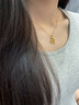 中國黃金（CHINA GOLD）星月黃金項鏈女999足金吊墜生日禮物送女朋友老婆 足金星月托帕石掛墜【贈S925鏈】 曬單實(shí)拍圖