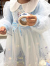 G.DUCKKIDS女童愛莎公主裙春裝春秋洋氣裙子2025新款兒童寶寶春季艾莎連衣裙 粉紅色 加包包 100 曬單實拍圖