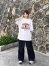 小野七天甜美白色t恤女短袖2025夏季設計感小眾純棉寬松顯瘦圓領(lǐng)上衣夏裝 白色 M 曬單實(shí)拍圖